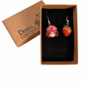 Pendientes de cuentos Tarta de Fresa